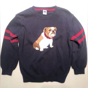 Navy Blue Bulldog Sweater